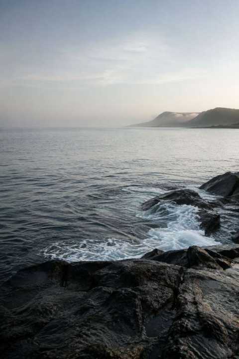 Rocky Japanese coastline at first light